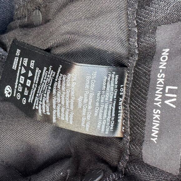 Liverpool 0/25 Black Glitter Stripe Skinny Jeans Mid Rise NWT - Picture 13 of 13